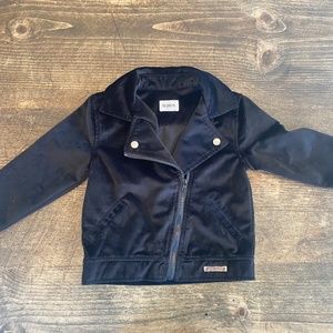 Toddler Hudson Velvet Motorcycle Jacket